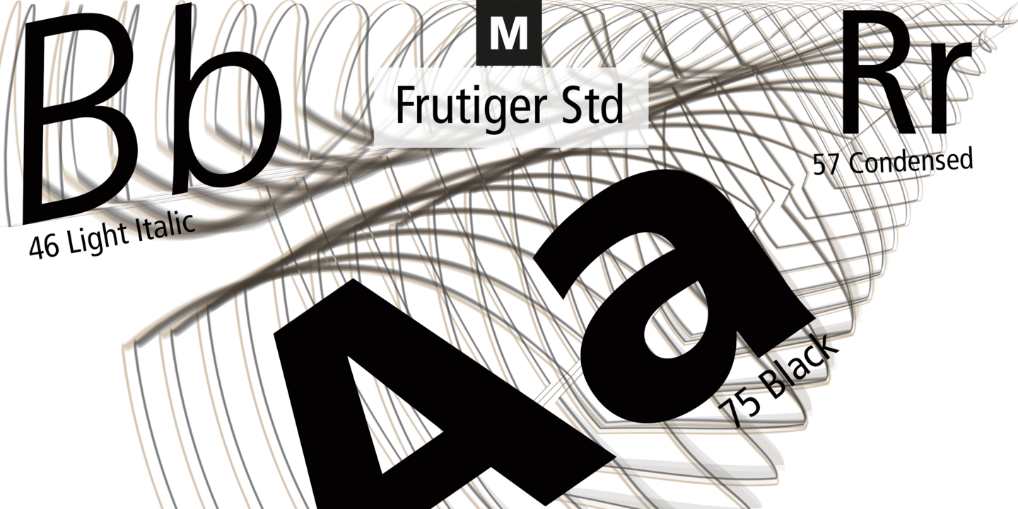 Пример шрифта Frutiger Pro Com Light Italic
